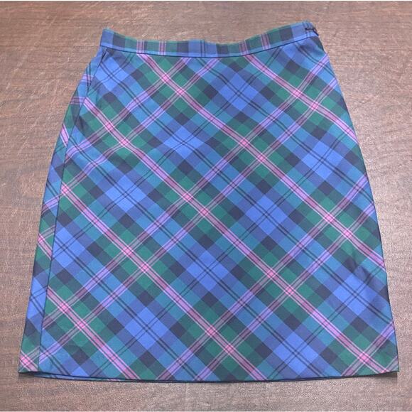 Vintage Y2K Tommy Hilfiger Plaid Skirt Sze 8 Tartan Academia Preppy A-Line 90s - Picture 1 of 6